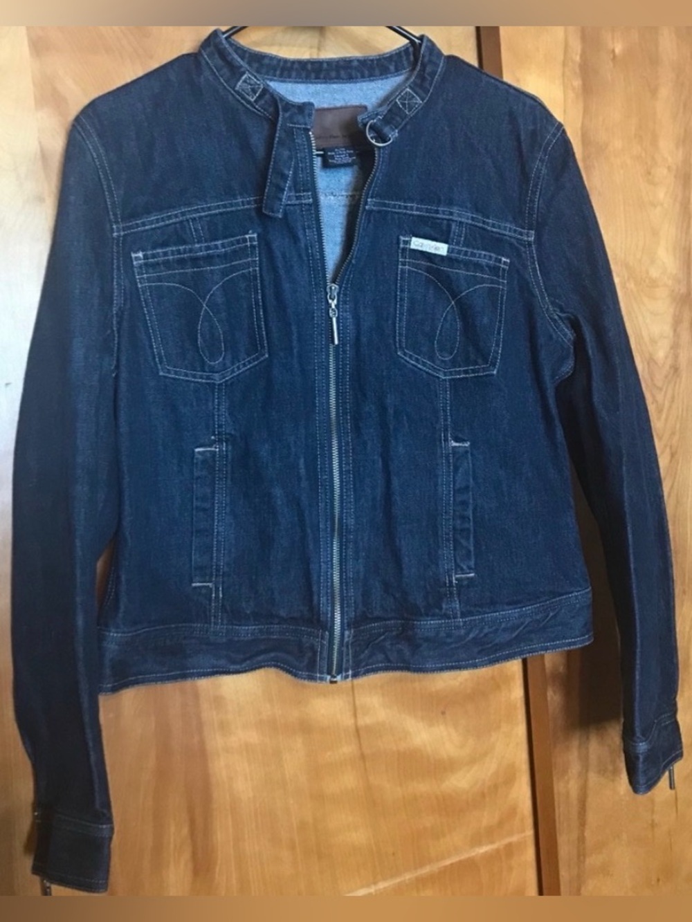 Calvin Klein Jeans Dark Blue Denim Zip Jacket